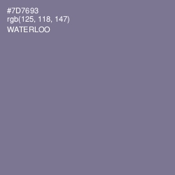 #7D7693 - Waterloo  Color Image